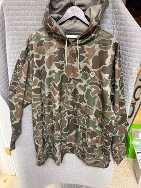 Ol Tom Camouflage Hooded Pullover Sweater - Olive & Brown